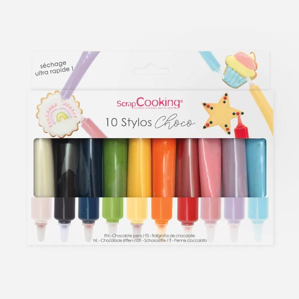 Flash Sale 10 Colored Chocolate Pens Edible Decoration