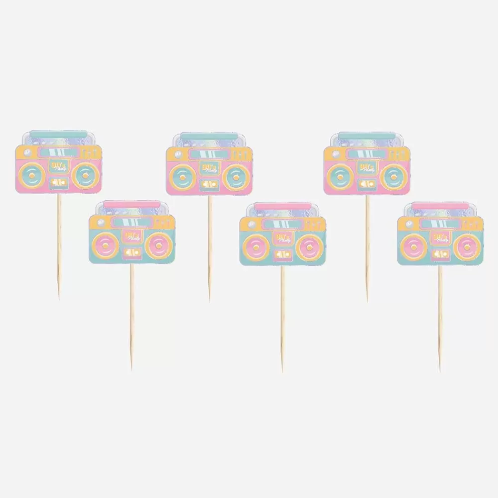 Store 10 Vintage 90'S Radio Cassette Toppers Cake Toppers