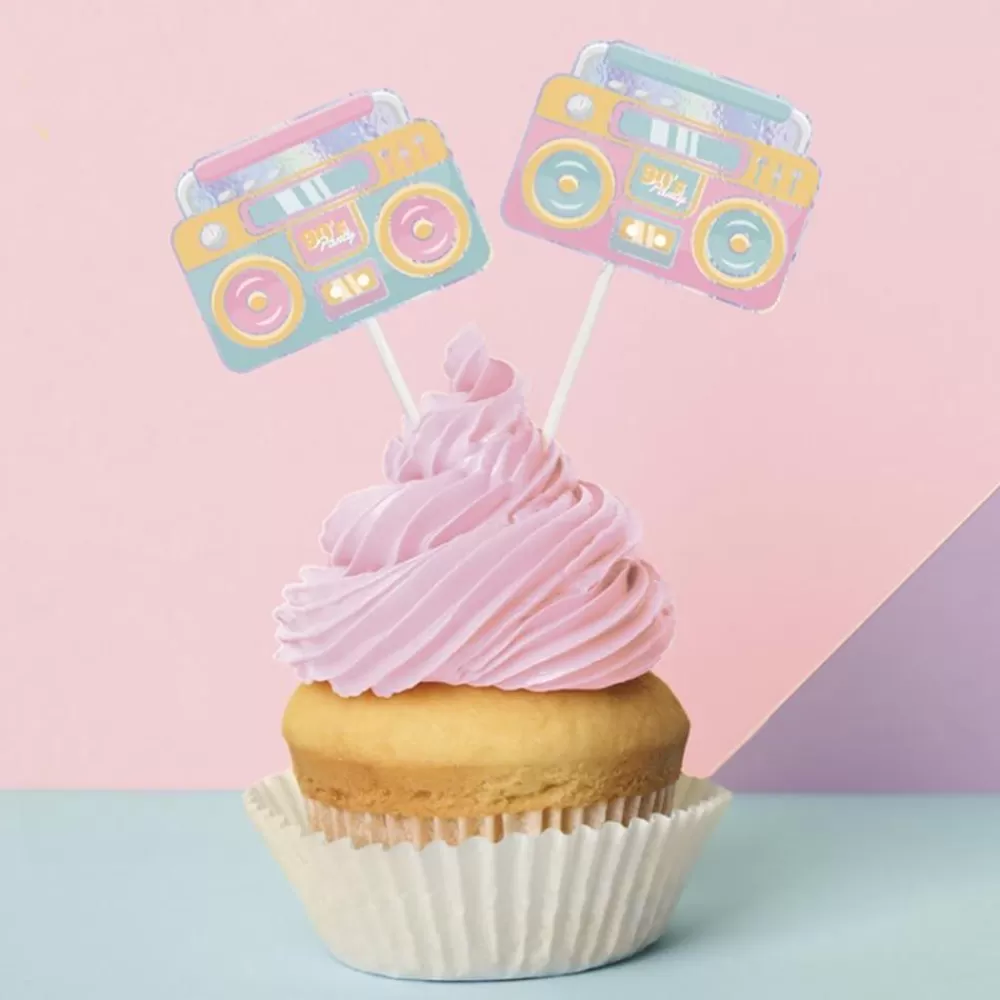 Store 10 Vintage 90'S Radio Cassette Toppers Cake Toppers