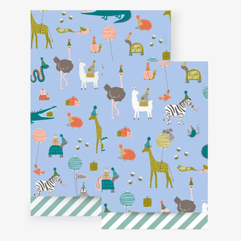 Best 1 Blue Animal Party Paper Pouch Gift Bags