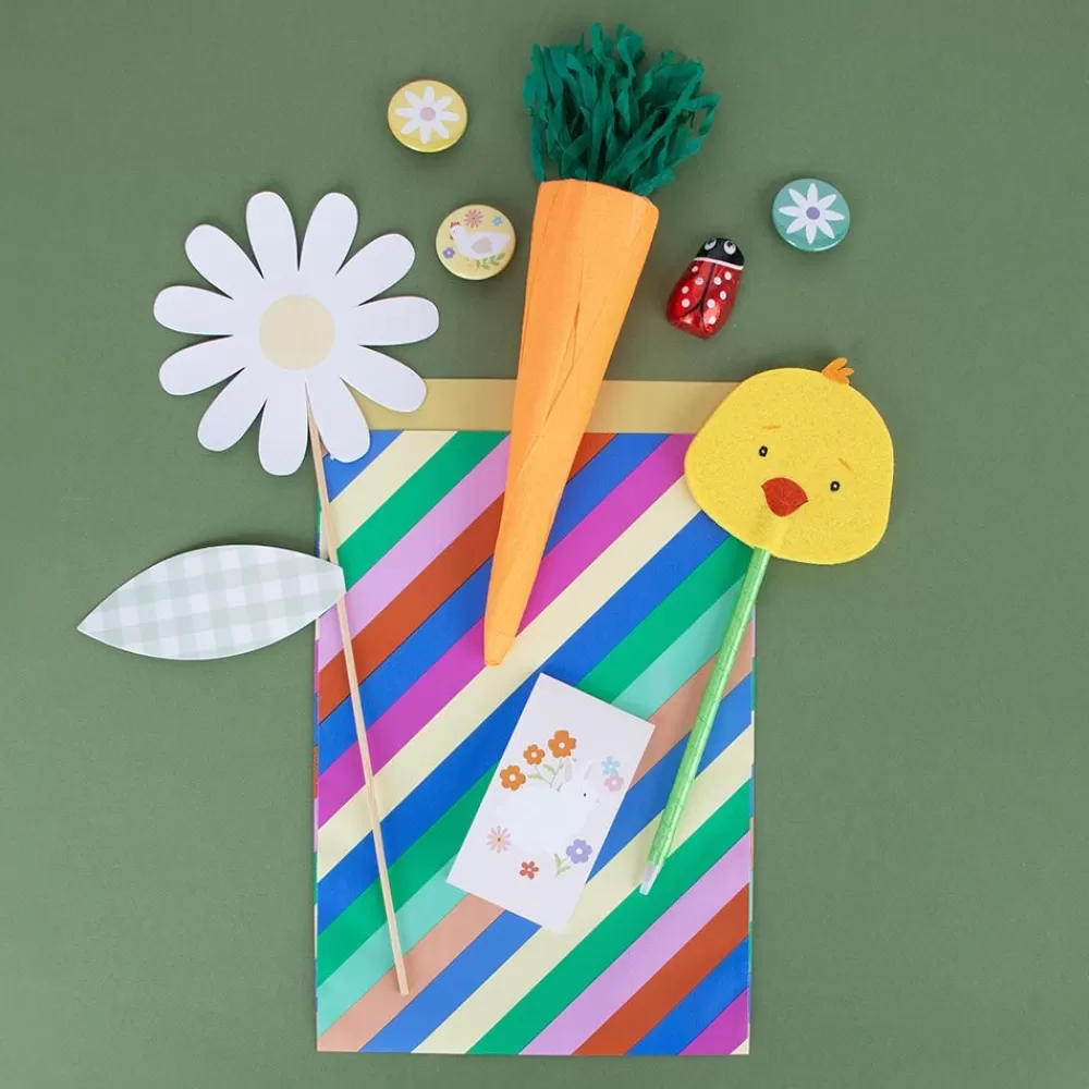 Sale 1 Multicolored Diagonal Paper Pocket Gift Bags