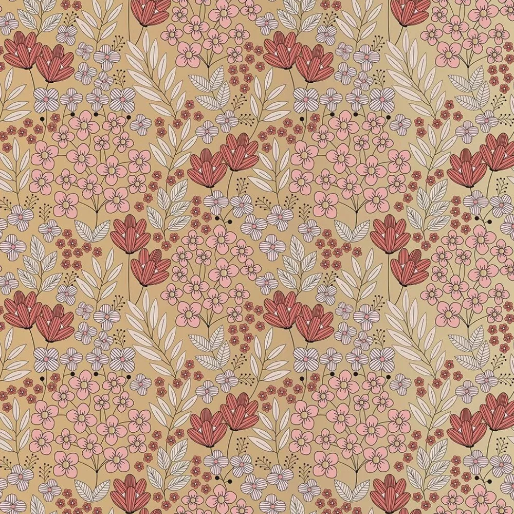 Shop 1 Roll Of Vintage Flower Wrapping Paper Gift Wrap