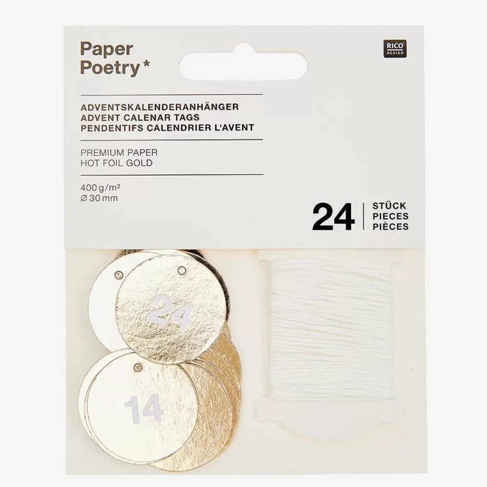 Hot 24 Golden Gift Tags Gift Tags