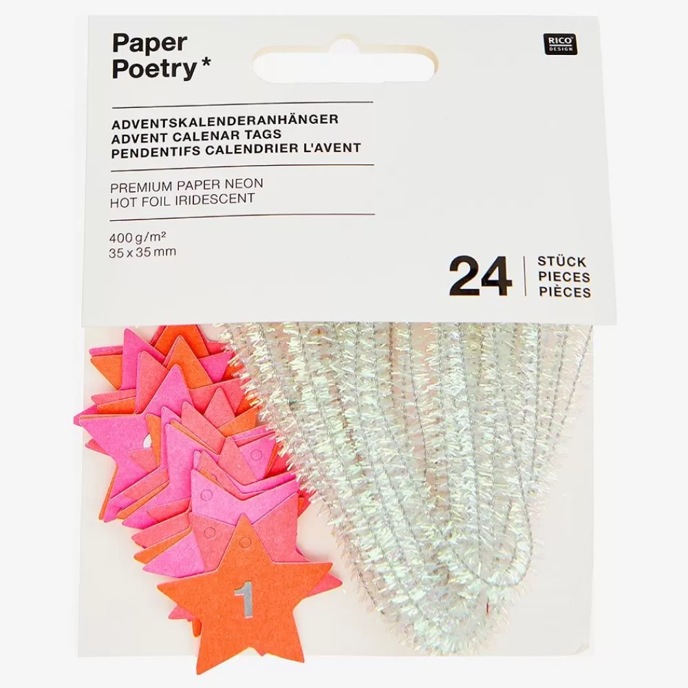 Shop 24 Neon Pink Star Gift Tags Gift Tags