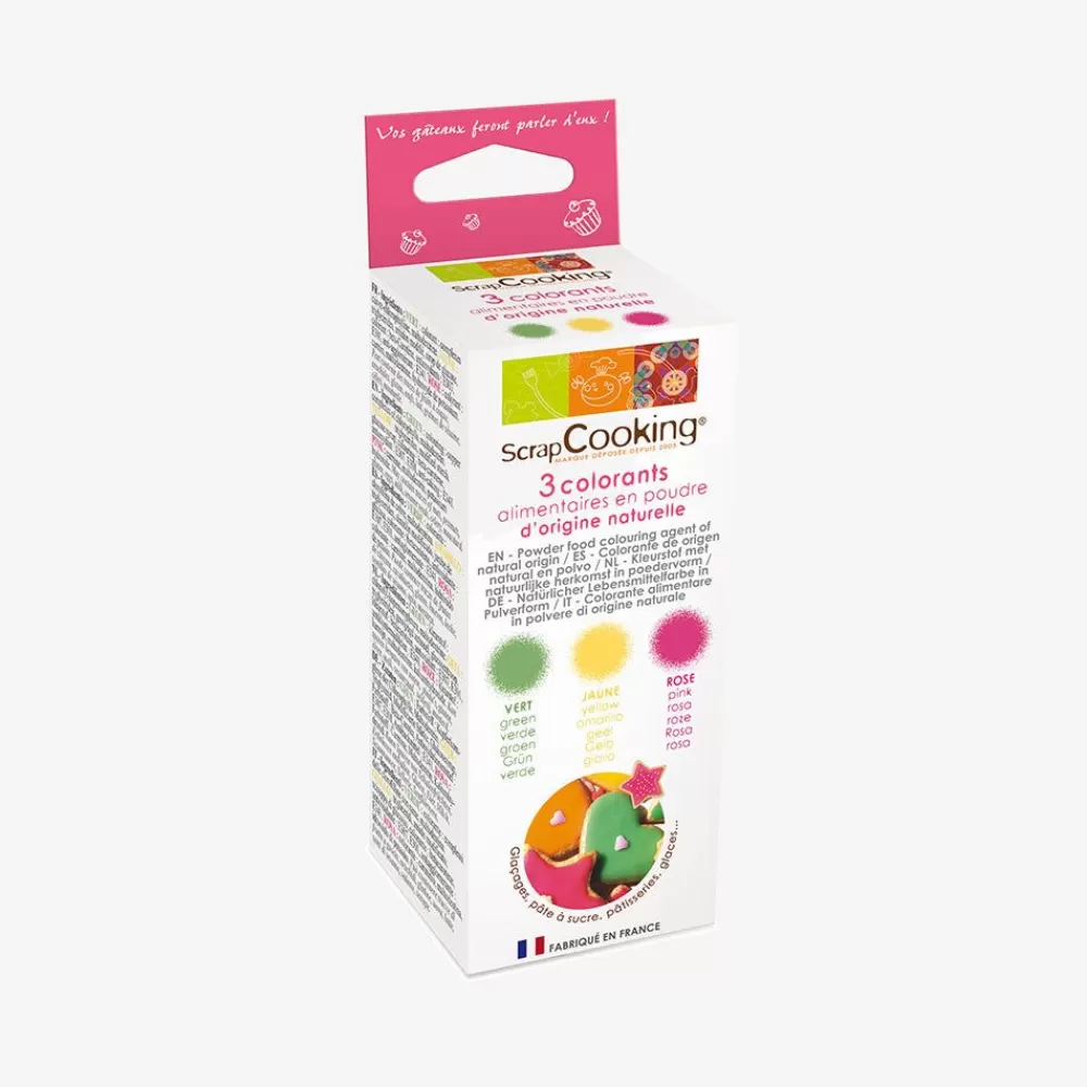 Best Sale 3 Dyes Of Natural Origin Pink / Green / Yellow Edible Decoration