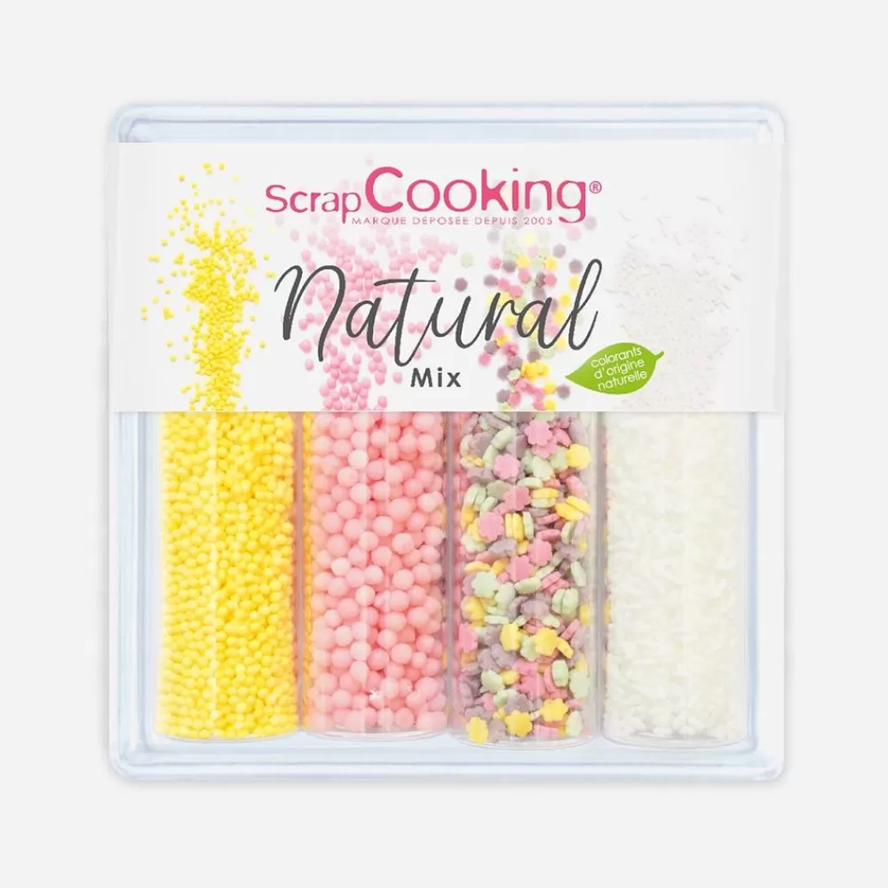 Store 4 Sweet Decorative Pots Mix Natural Pink Edible Decoration