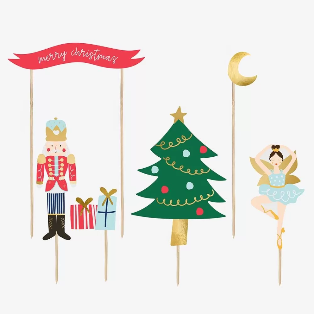Hot 6 Christmas Toppers Cake Toppers
