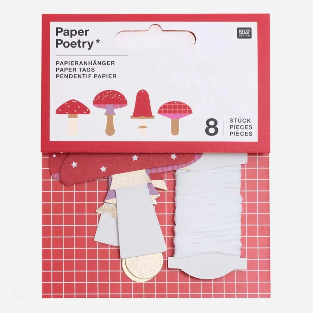 Fashion 8 Mushroom Gift Tags Gift Tags