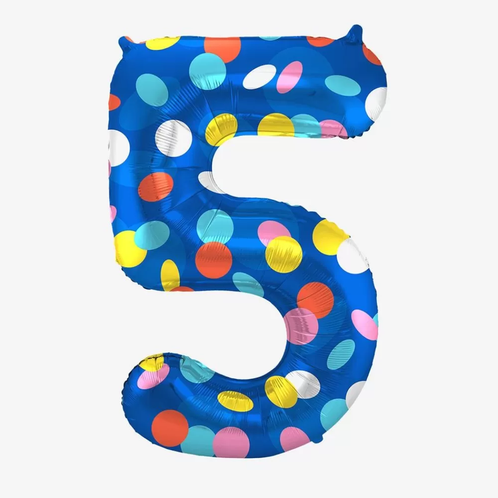 Cheap Ballon Helium Geant - Ballon Chiffre Pois Multicolores Number Balloons