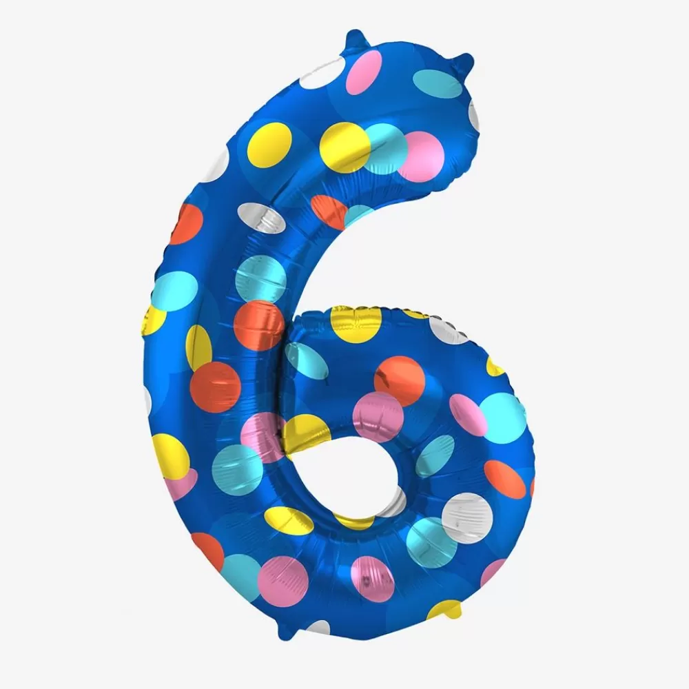 Cheap Ballon Helium Geant - Ballon Chiffre Pois Multicolores Number Balloons