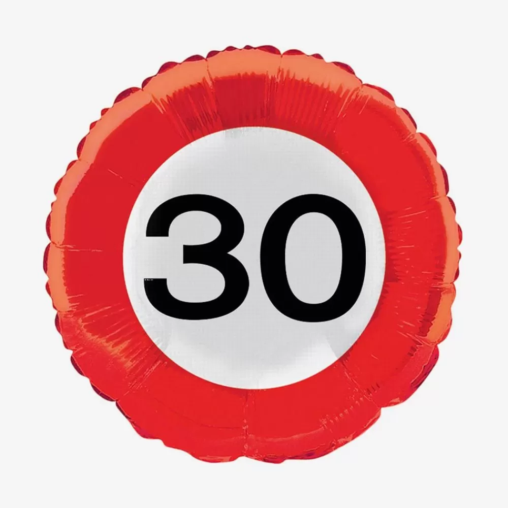 Shop Ballon Helium Panneau De Signalisation 30 Ans Shaped Helium Balloons