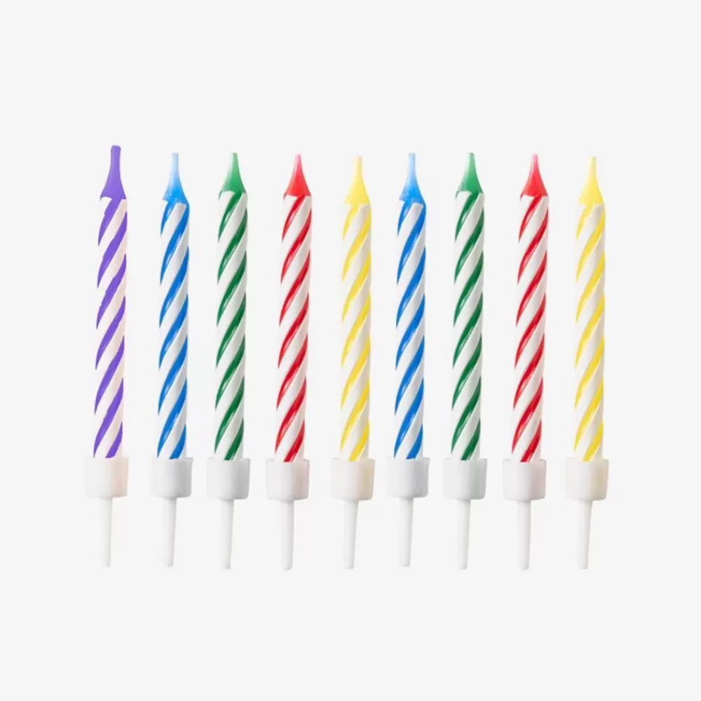 Shop Birthday Candle: 10 Multicolored Candles Birthday Candles