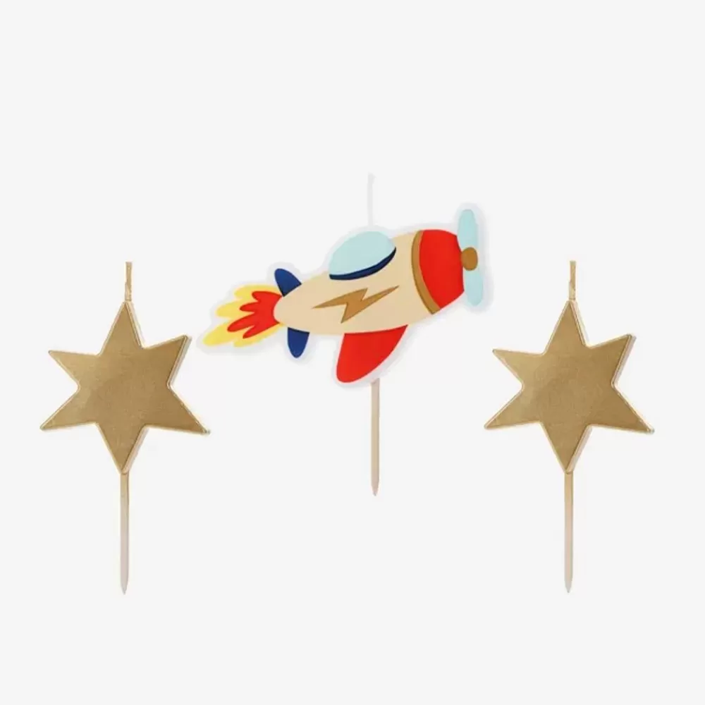 Clearance Birthday Candle: 3 Airplane Candles Birthday Candles