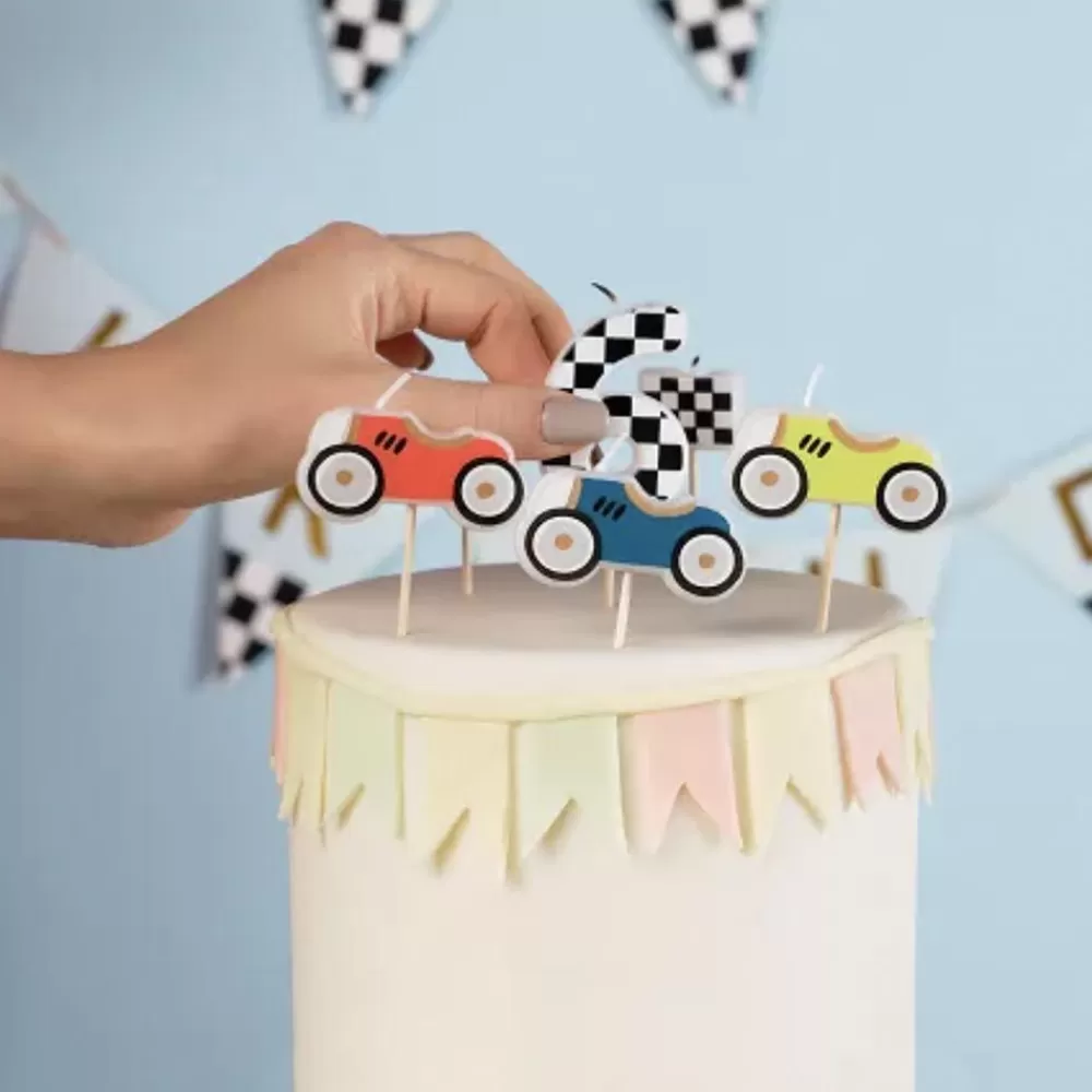 New Birthday Candle: 5 Car Candles Birthday Candles
