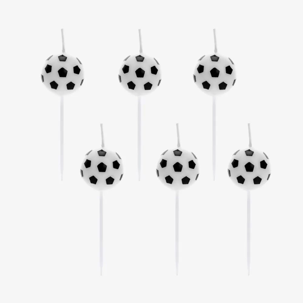 Cheap Birthday Candle: 6 Football Candles Birthday Candles