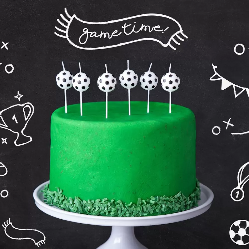 Cheap Birthday Candle: 6 Football Candles Birthday Candles
