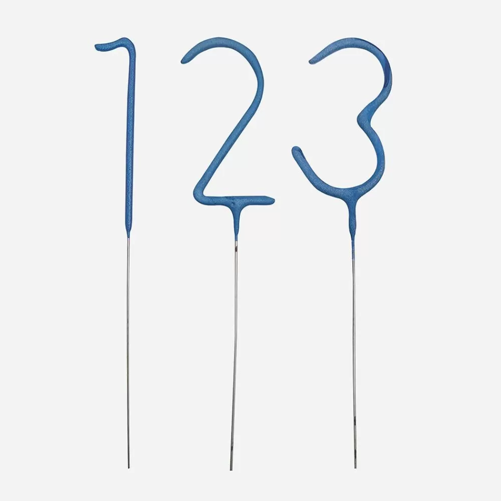 Flash Sale Birthday Candle: Blue Number Sparkler Birthday Candles