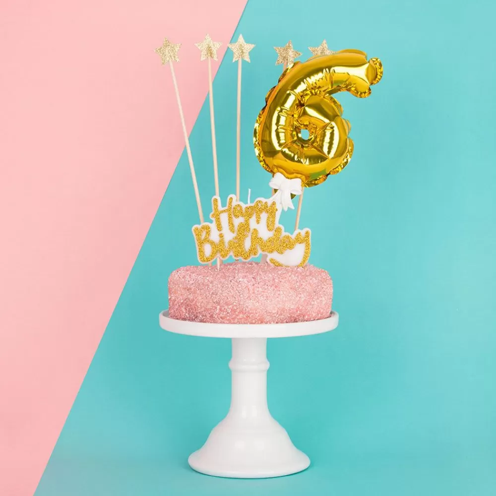 Best Sale Birthday Candle: Golden Happy Birthday Candle Birthday Candles