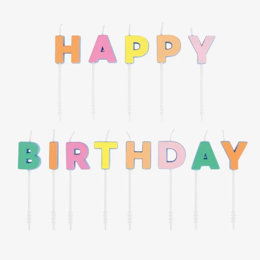 Sale Birthday Candle: Multi-Colored Happy Birthday Candles Birthday Candles