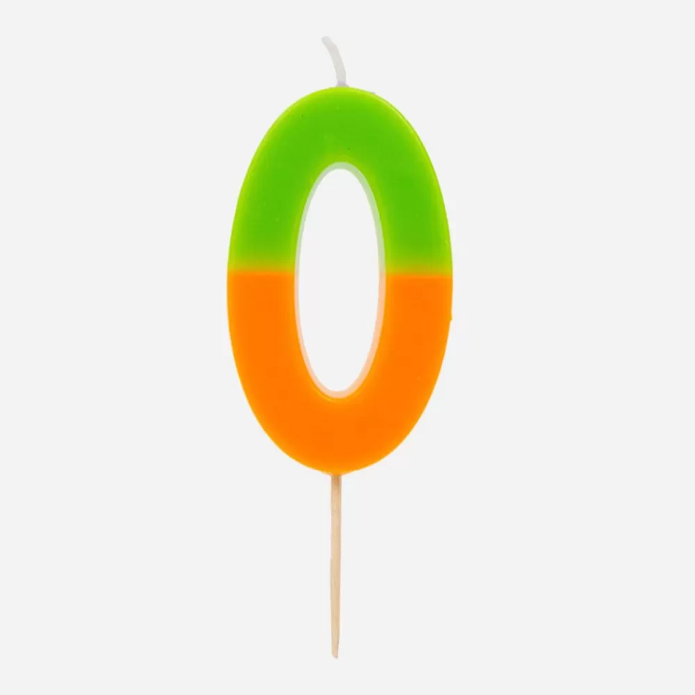 Shop Birthday Candle: Orange And Multicolor Number Candle Birthday Candles