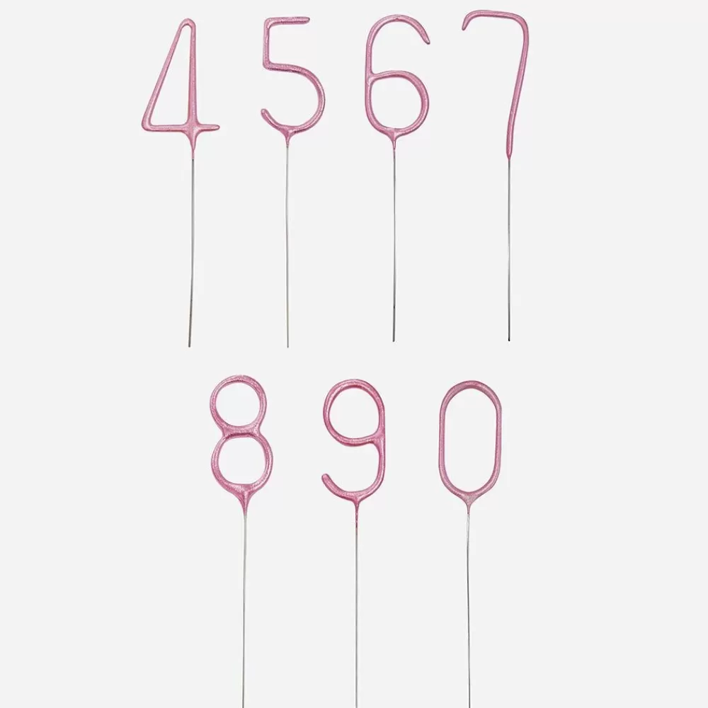 Best Sale Birthday Candle: Pink Number Sparkler Birthday Candles