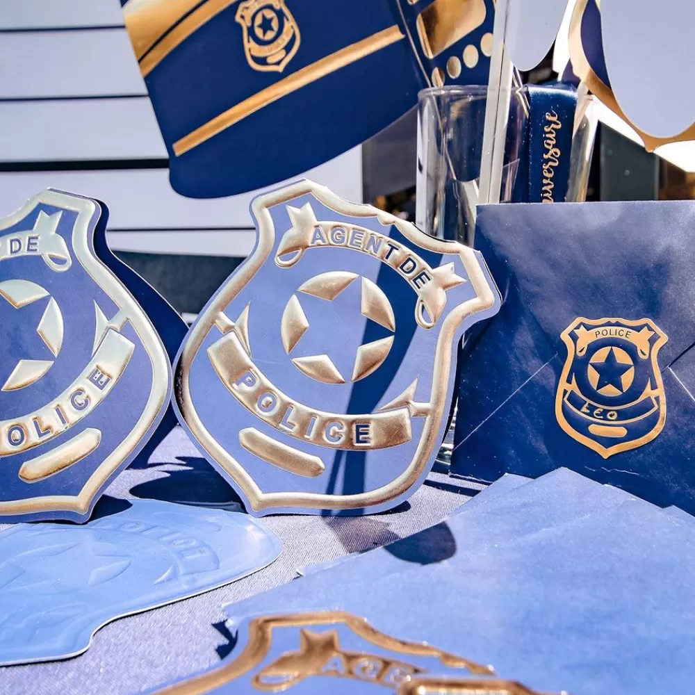 Sale Birthday Invitation: 8 Police Badge Invitations Invitations