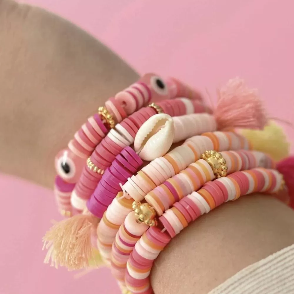 box_of_6mm_pink_heishi_beads_2.webp Outlet Box Of 6Mm Pink Heishi Beads Beads