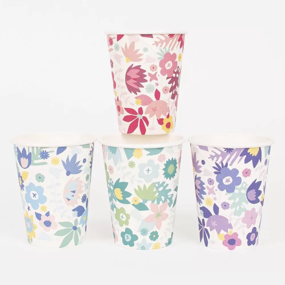 Cheap Cardboard Cup: 8 Colorful Flower Cups Cups