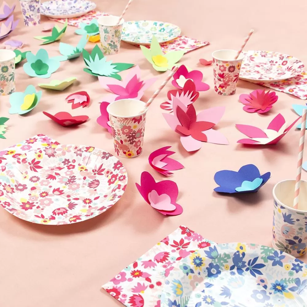 Cheap Cardboard Cup: 8 Colorful Flower Cups Cups