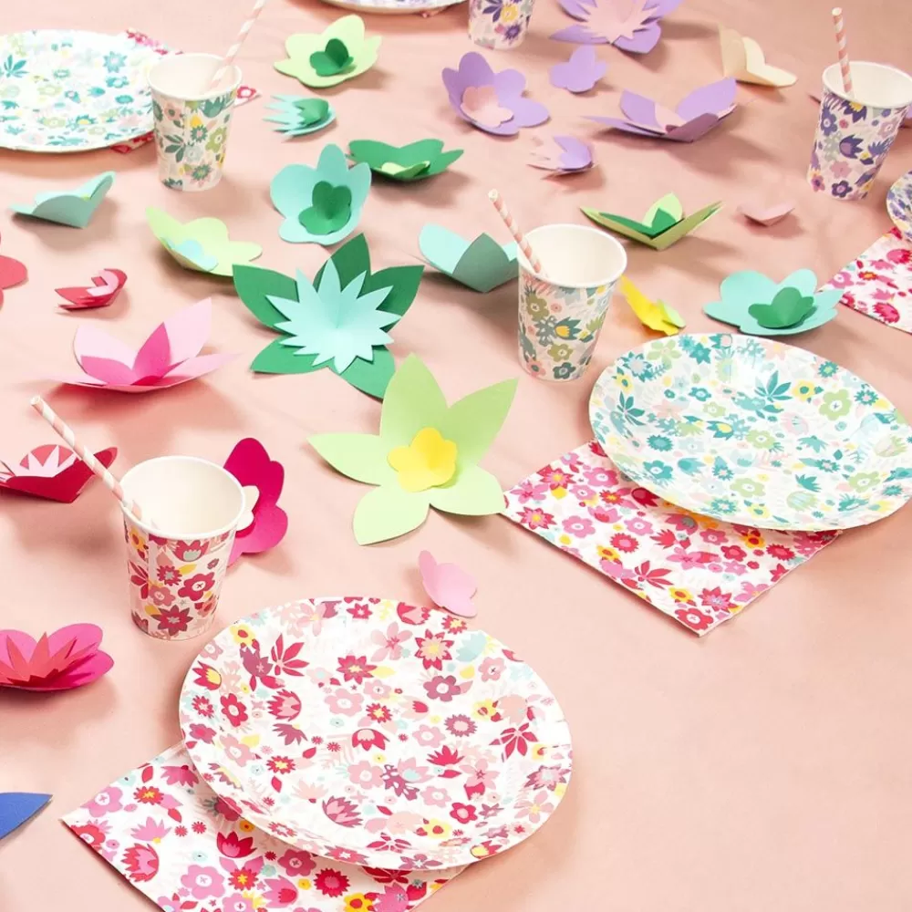 Cheap Cardboard Cup: 8 Colorful Flower Cups Cups