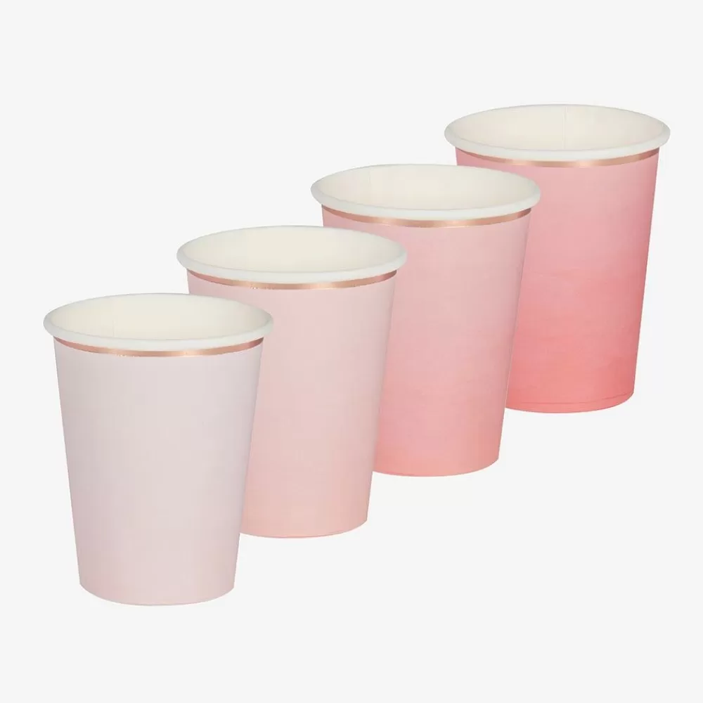 Cheap Cardboard Cup: 8 Pink Gradient Cups Cups
