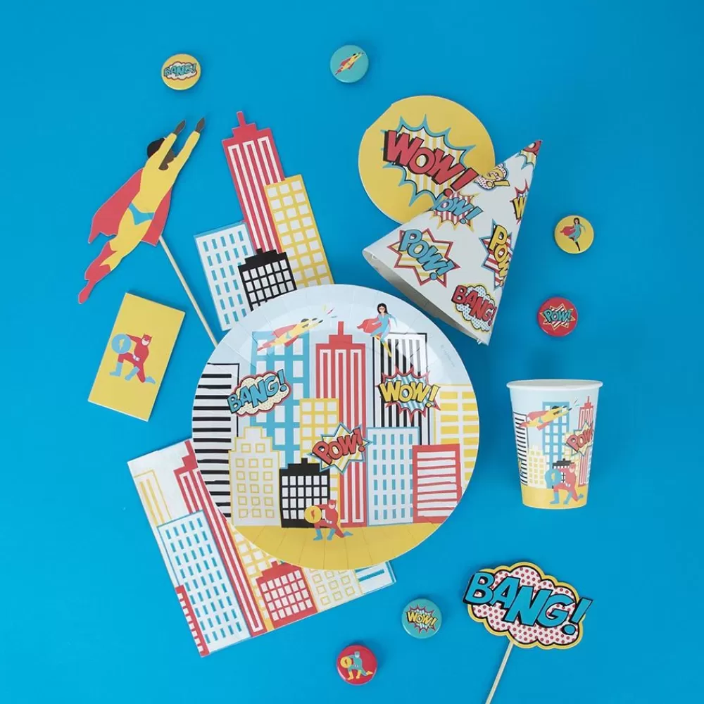 Store Cardboard Cup: 8 Superhero Cups Cups