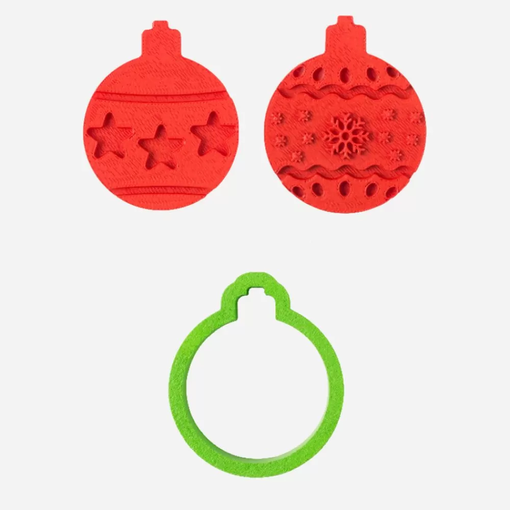 Shop Christmas Ball Cookie Cutter + Pusher Piece Holders And Cutters