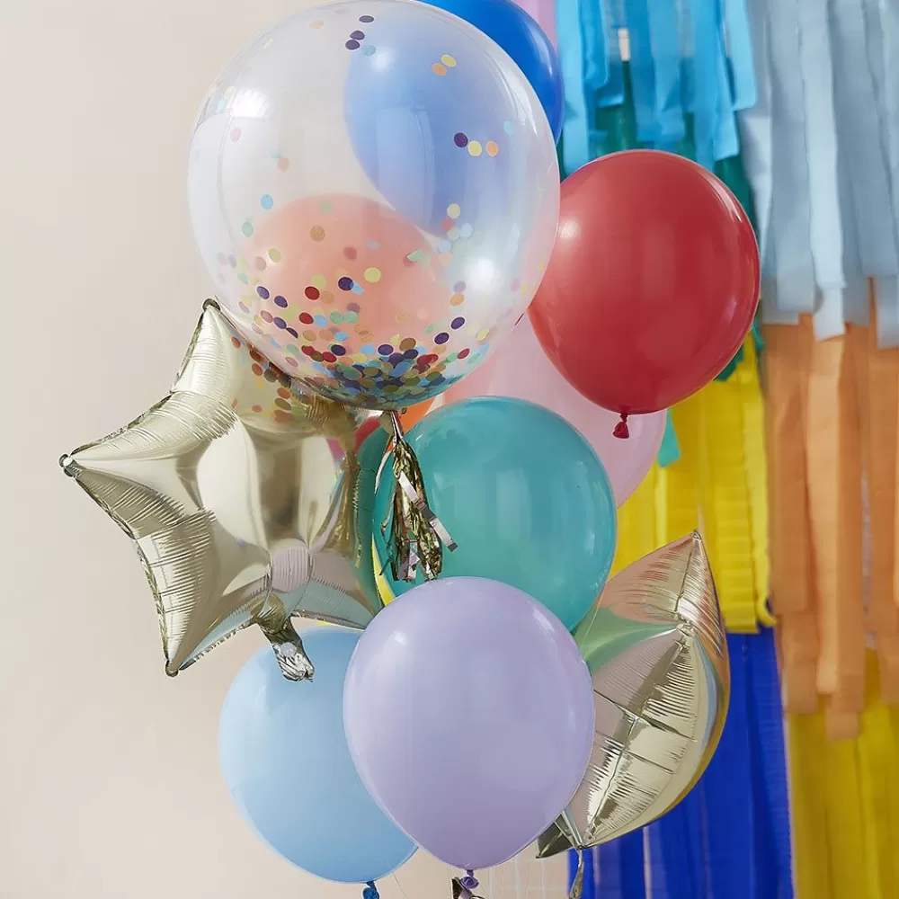 New Cluster Of 11 Multicolored Balloons Plain Balloons