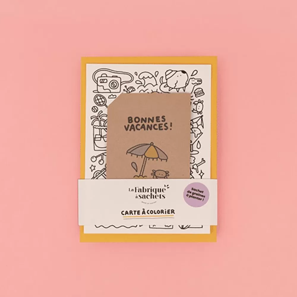 Hot Coloring Card And Seeds To Sow: Happy Holidays Greeting Cards