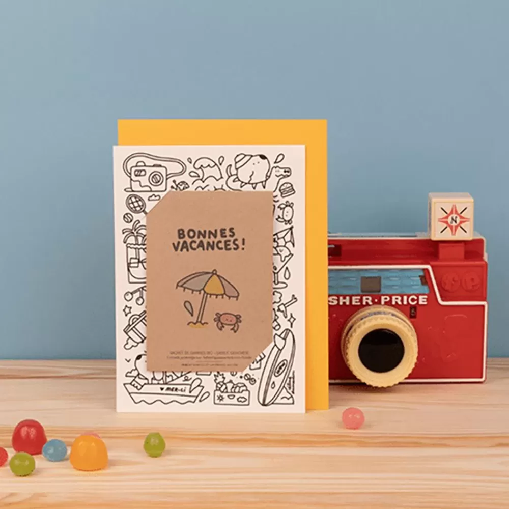 Hot Coloring Card And Seeds To Sow: Happy Holidays Greeting Cards