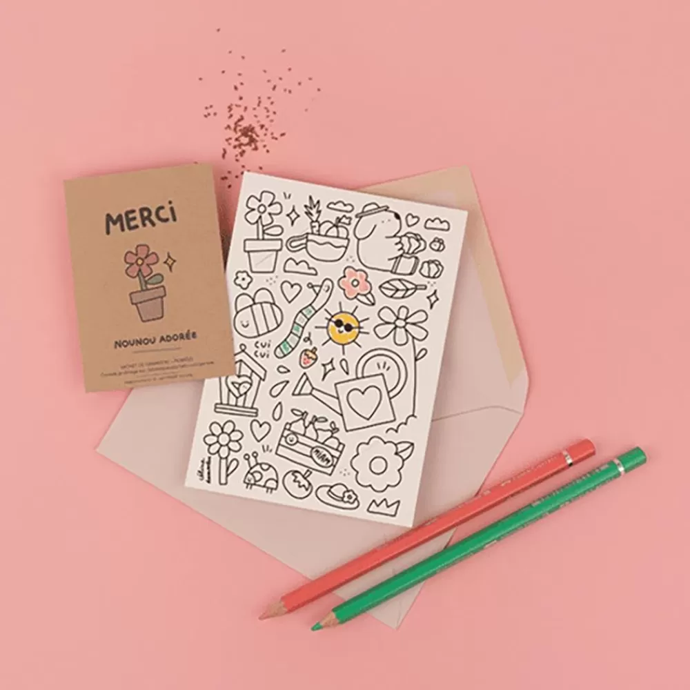 Best Sale Coloring Card And Seeds To Sow: Thank You, Beloved Nanny Greeting Cards
