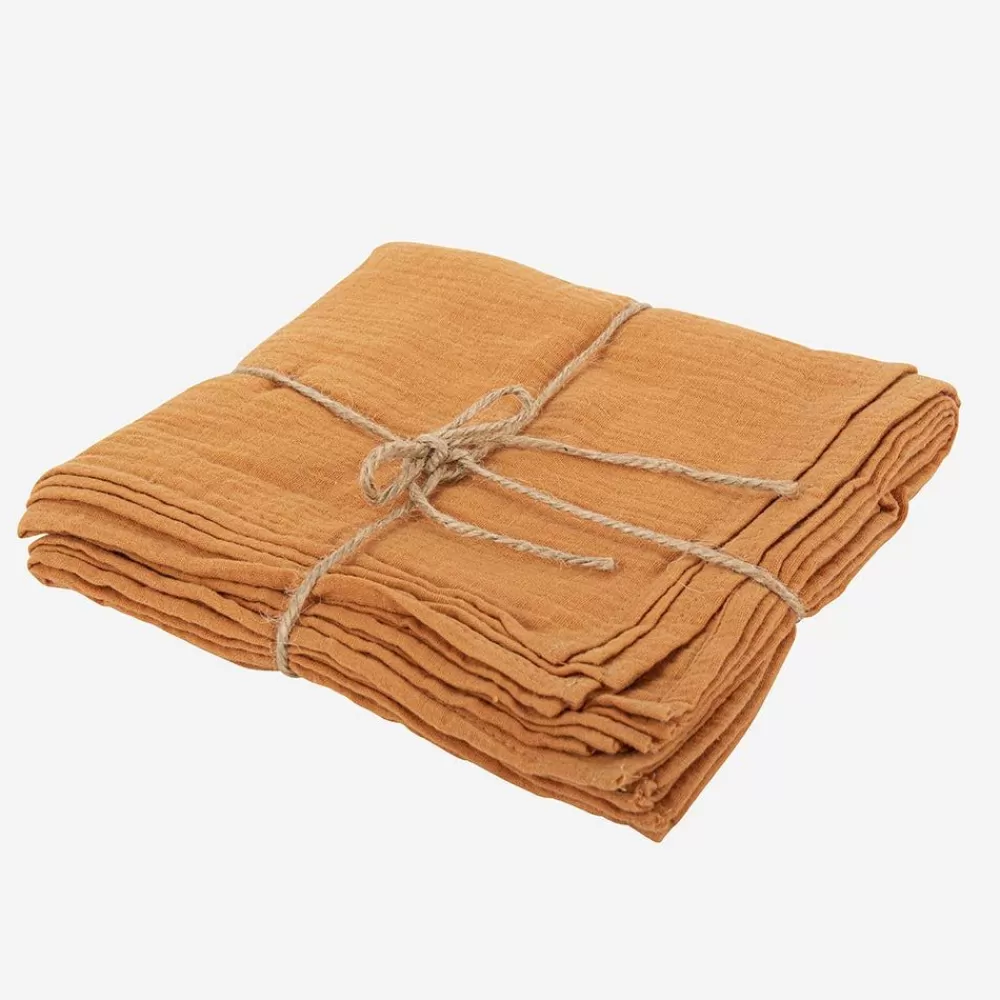 Sale Cotton Gauze Napkins: 4 Scorched Earth Napkins Napkins