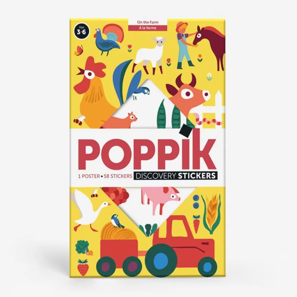 Hot Educational Poster + 58 Stickers: Farm Animals Stickers And Stickers