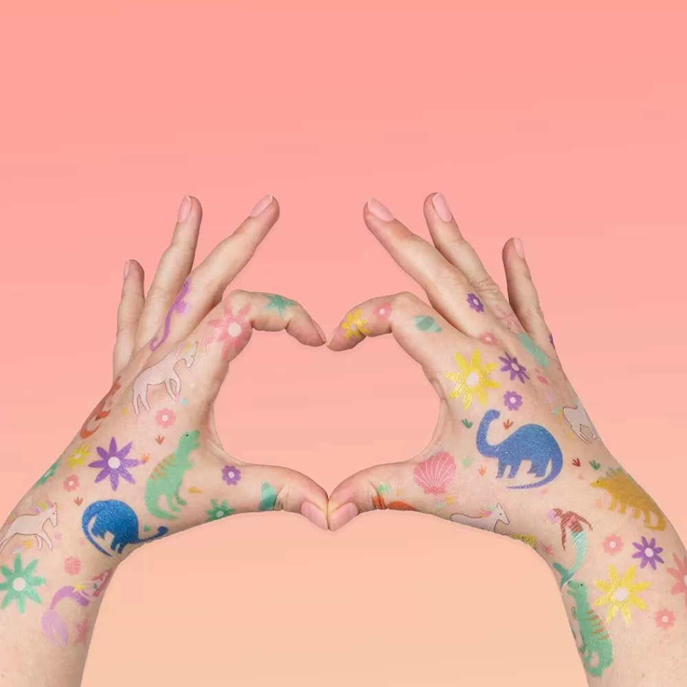 Fashion Ephemeral Tattoo: 1 Sheet Of 8 Galactic Unicorn Tattoos Temporary Tattoos