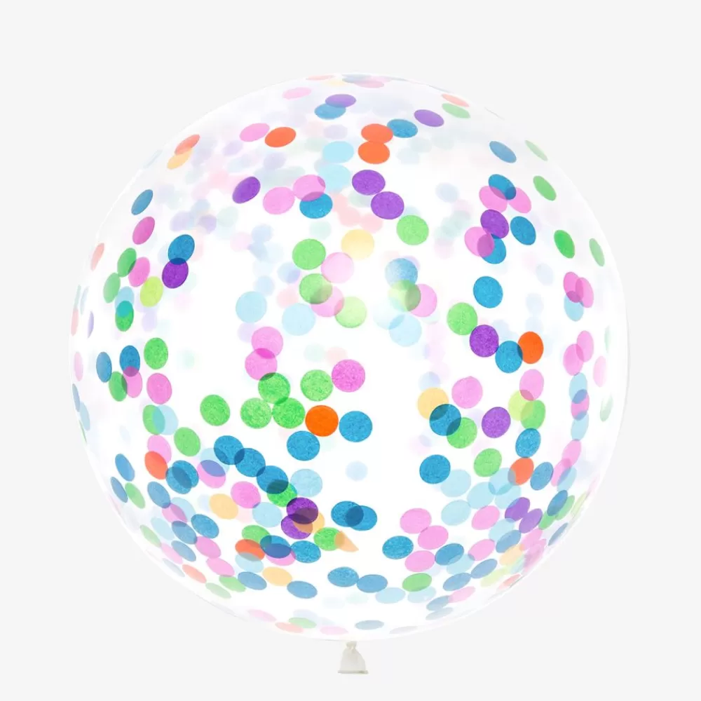 Best Giant Balloon: 1 Multicolored Confetti Balloon Plain Balloons