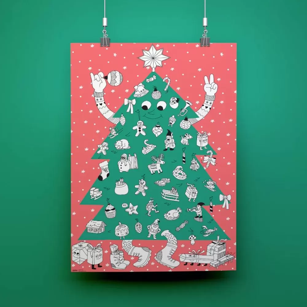 Store Giant Christmas Tree Poster To Color Coloring Pages