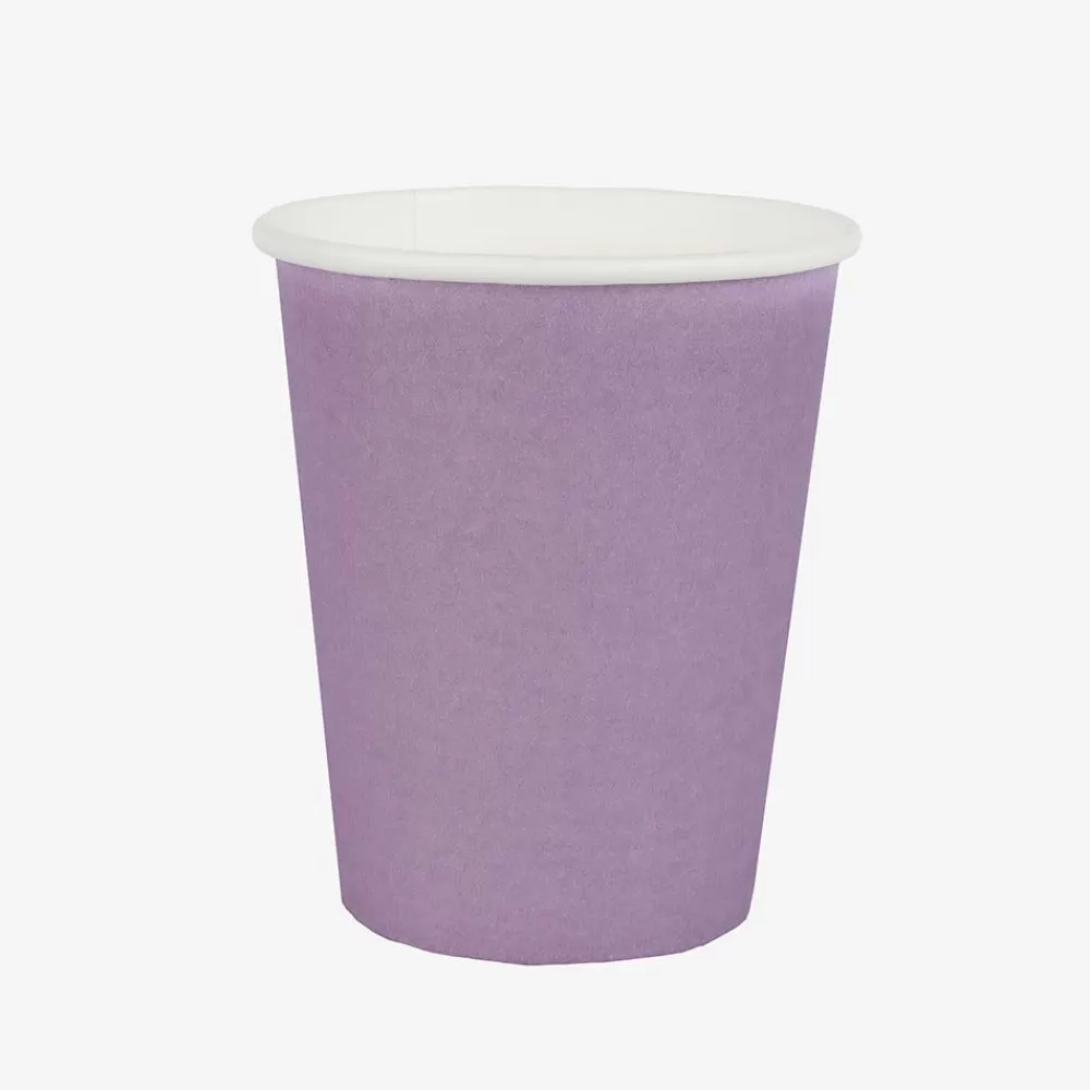 Fashion Gobelet Carton : 10 Gobelets Mauves Cups