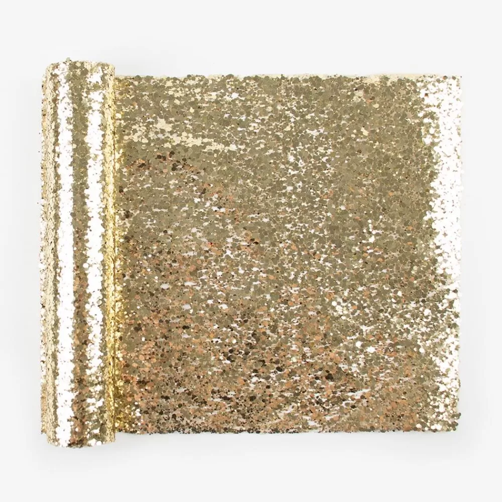 Store Gold Glitter Table Runner Tablecloths & Table Runners