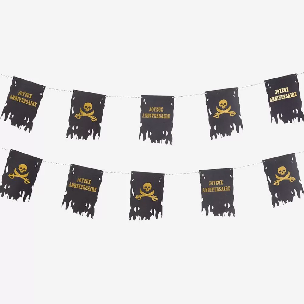 Best Sale Happy Birthday Pirate Garland Garlands