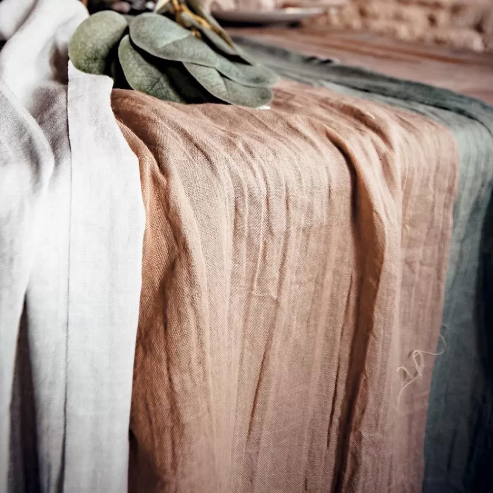 Store Hazelnut Muslin Table Runner Tablecloths & Table Runners