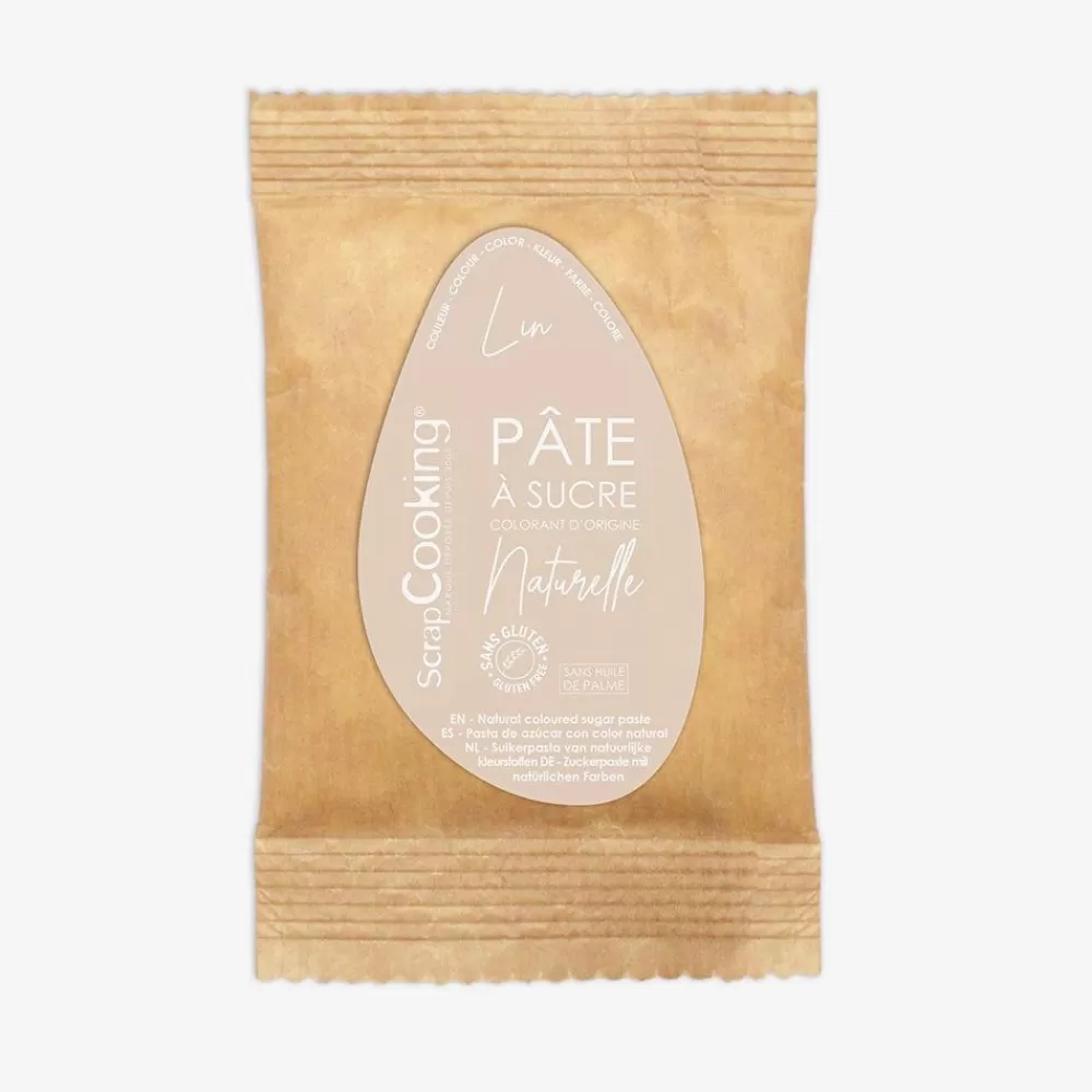 Discount Linen Beige Sugar Paste Edible Decoration