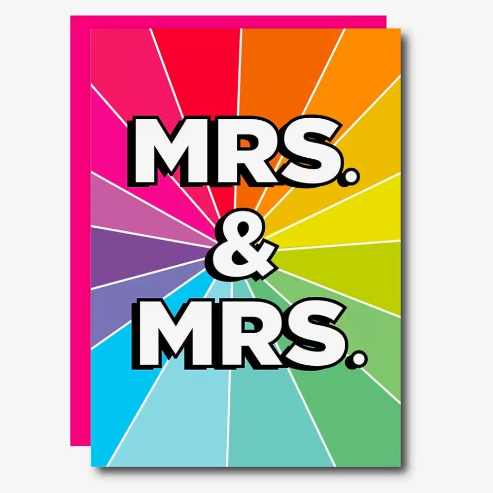 Fashion Mrs Wedding Greeting Card. & Mrs. Multi-Colored Greeting Cards