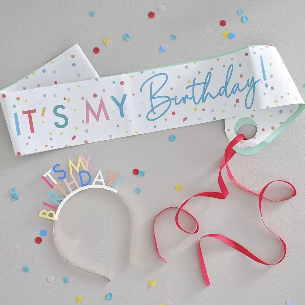 Cheap Multicolored Belt "It'S My Birthday" Photobooth