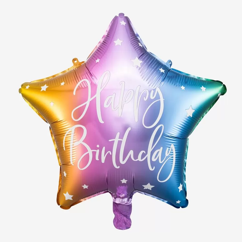 Best Multicolored Star Happy Birthday Balloon Shaped Helium Balloons